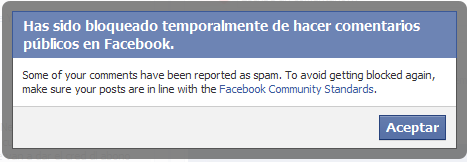 Facebook te cerró o bloqueó la cuenta temporalmente